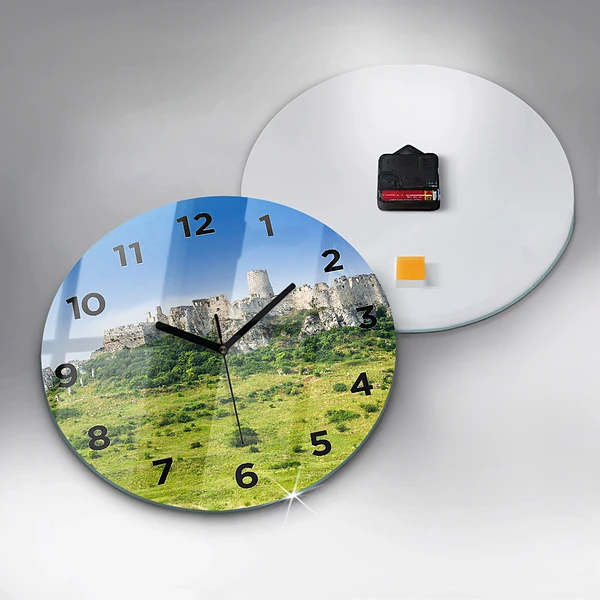 Wanduhr rund mit motiv Zipser Burg in der Slowakei