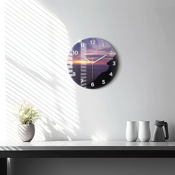 Wanduhr rund Stein-Kopf