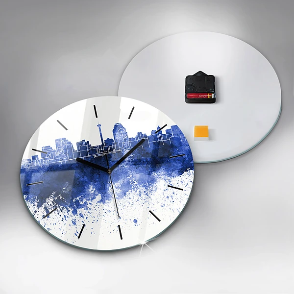 Wanduhr rund mit motiv San Antonio Aquarell