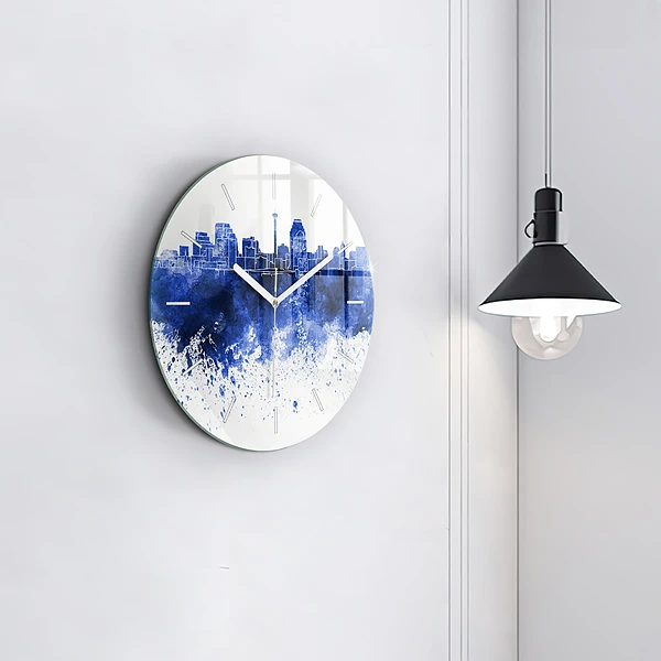 Wanduhr rund mit motiv San Antonio Aquarell