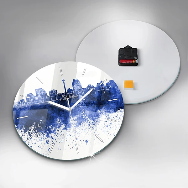 Wanduhr rund mit motiv San Antonio Aquarell