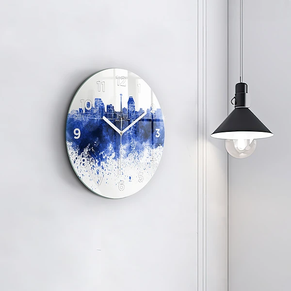 Wanduhr rund mit motiv San Antonio Aquarell