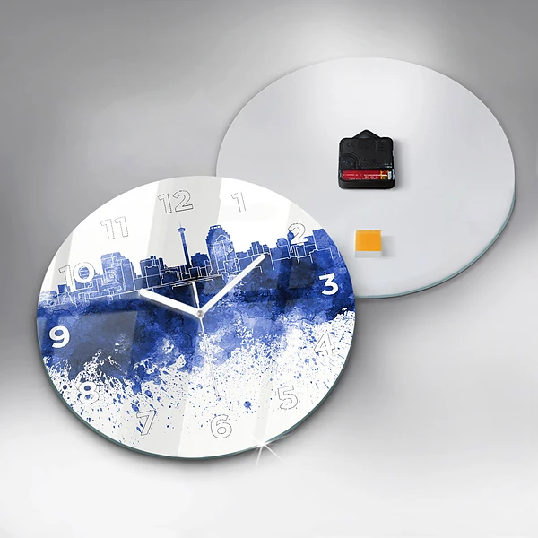 Wanduhr rund mit motiv San Antonio Aquarell