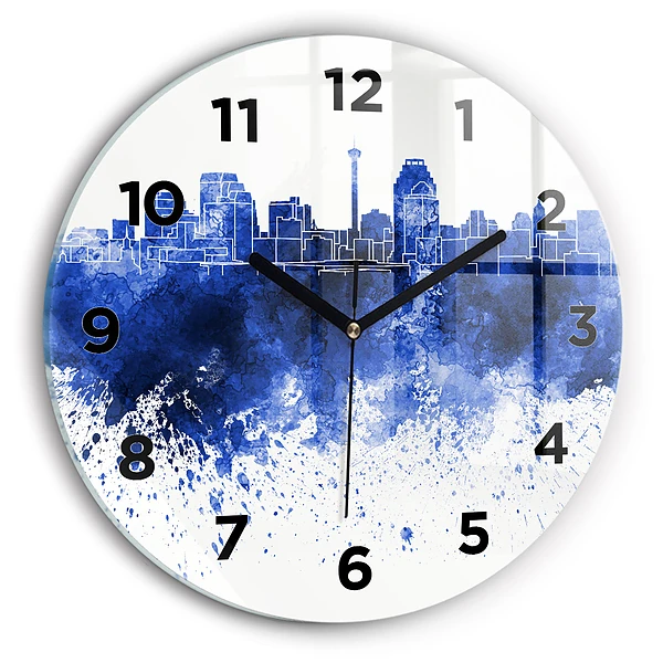 Wanduhr rund mit motiv San Antonio Aquarell