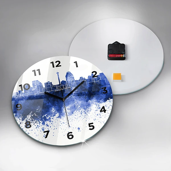 Wanduhr rund mit motiv San Antonio Aquarell