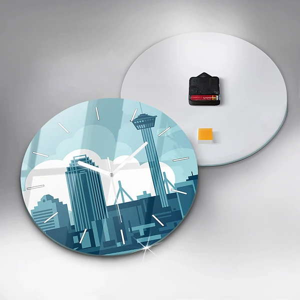 Wanduhr rund Architektur in den USA