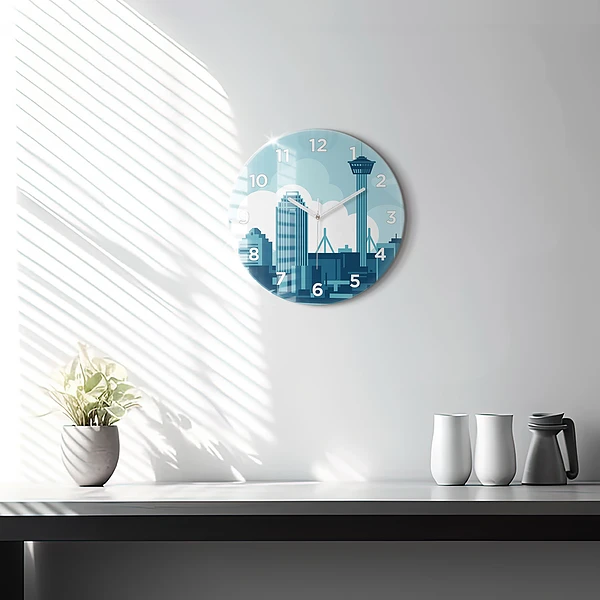 Wanduhr rund Architektur in den USA