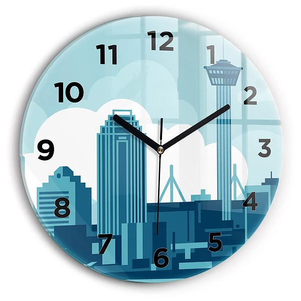 Wanduhr rund Architektur in den USA