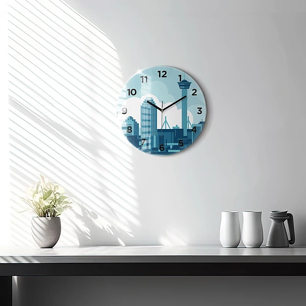 Wanduhr rund Architektur in den USA