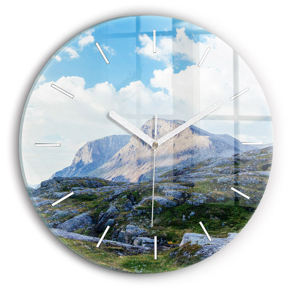 Wanduhr rund Felsige Landschaft