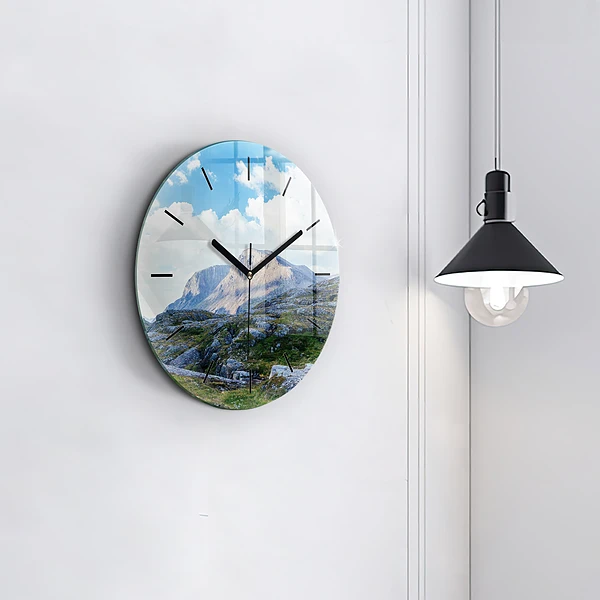 Wanduhr rund Felsige Landschaft