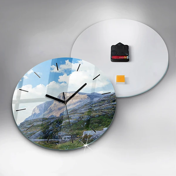 Wanduhr rund Felsige Landschaft