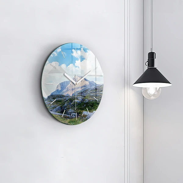 Wanduhr rund Felsige Landschaft