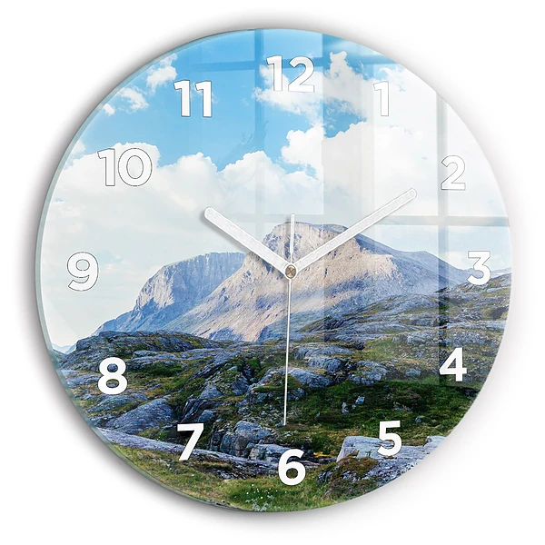 Wanduhr rund Felsige Landschaft