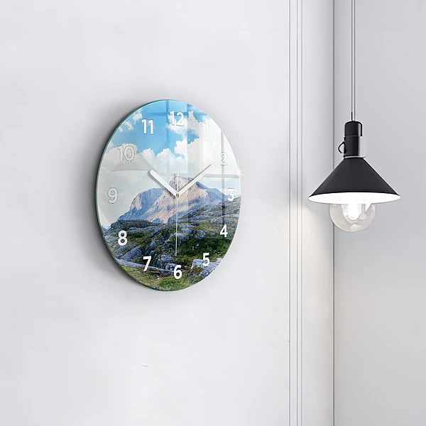 Wanduhr rund Felsige Landschaft