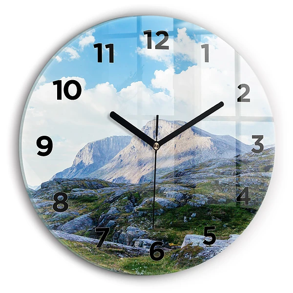 Wanduhr rund Felsige Landschaft