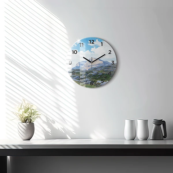 Wanduhr rund Felsige Landschaft