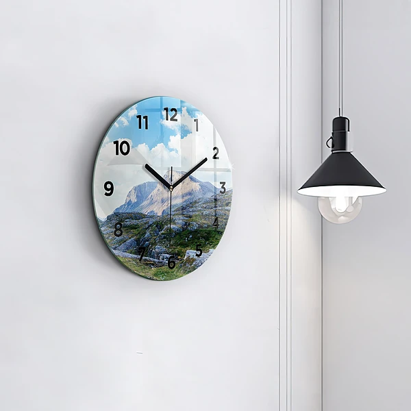 Wanduhr rund Felsige Landschaft