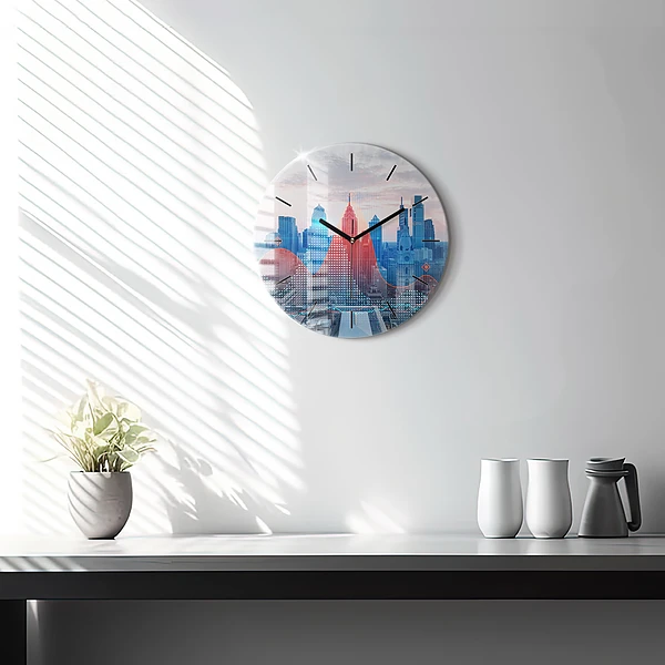 Wanduhr glas rund Wolkenkratzer in Philadelphia