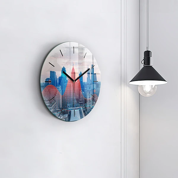 Wanduhr glas rund Wolkenkratzer in Philadelphia