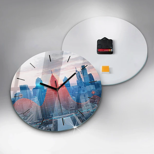 Wanduhr glas rund Wolkenkratzer in Philadelphia