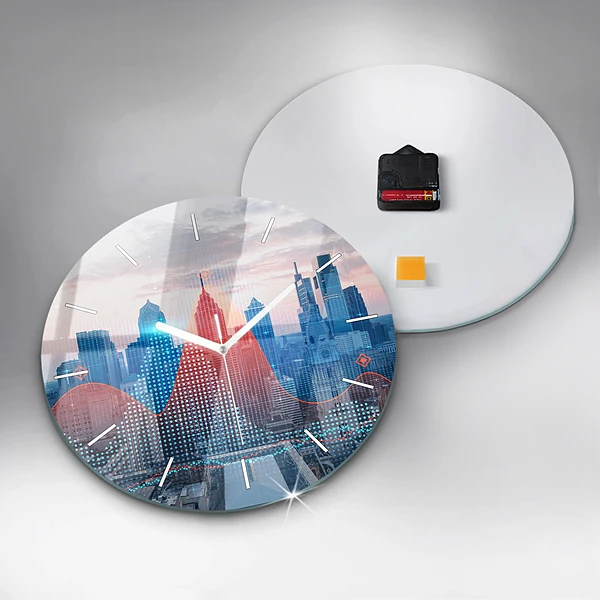 Wanduhr glas rund Wolkenkratzer in Philadelphia