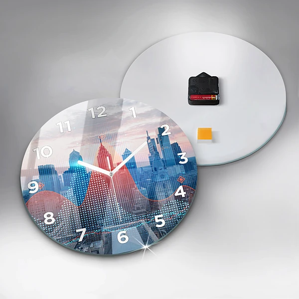 Wanduhr glas rund Wolkenkratzer in Philadelphia