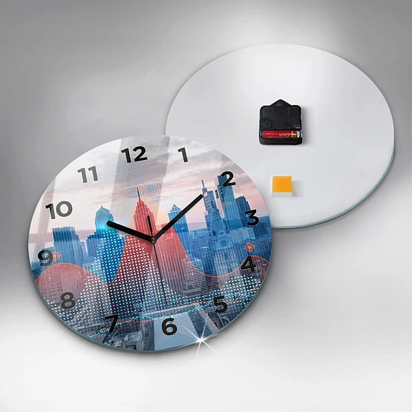 Wanduhr glas rund Wolkenkratzer in Philadelphia