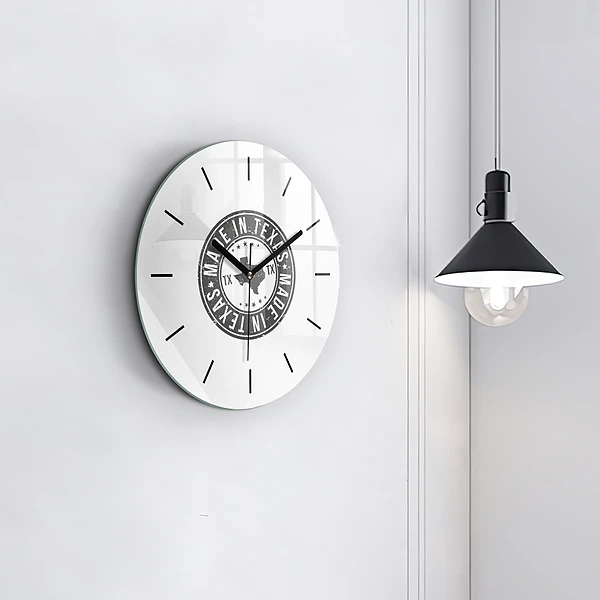 Wanduhr rund Texas-Briefmarke