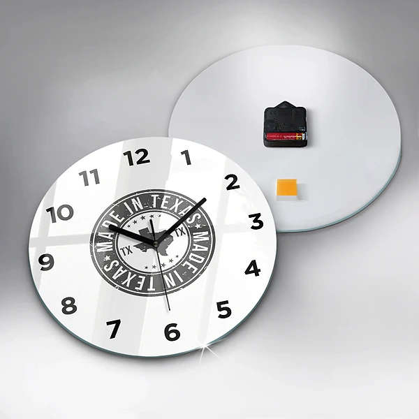 Wanduhr rund Texas-Briefmarke