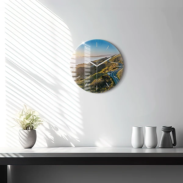 Wanduhr glas rund Straße in San Francisco