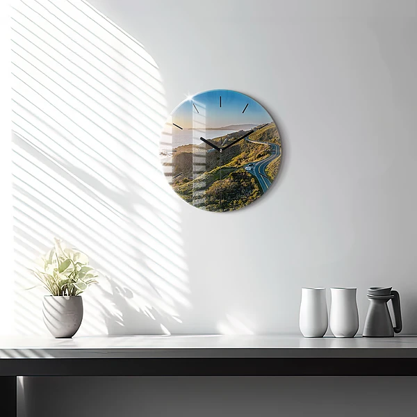 Wanduhr glas rund Straße in San Francisco