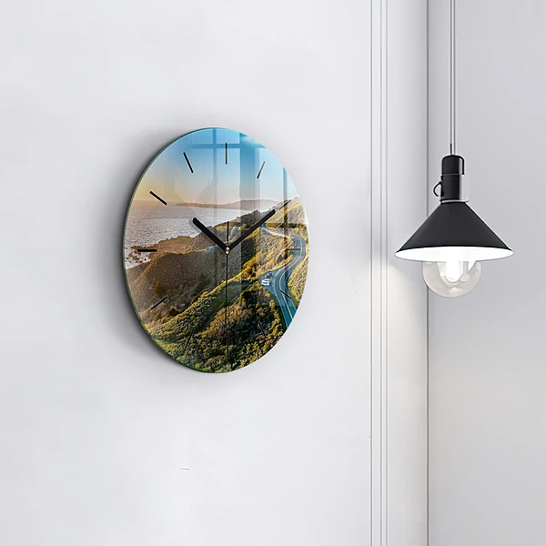 Wanduhr glas rund Straße in San Francisco