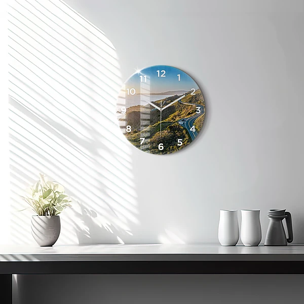 Wanduhr glas rund Straße in San Francisco