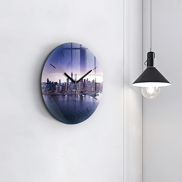 Wanduhr glas rund Ansicht von San Francisco