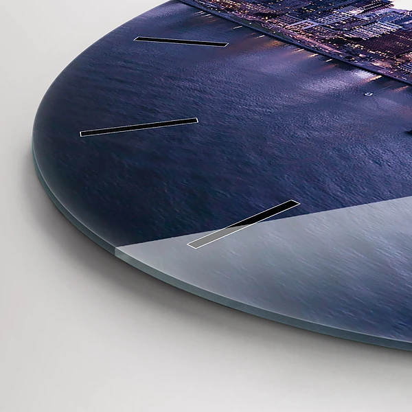 Wanduhr glas rund Ansicht von San Francisco