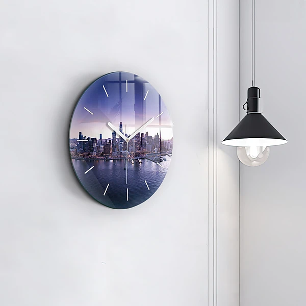 Wanduhr glas rund Ansicht von San Francisco