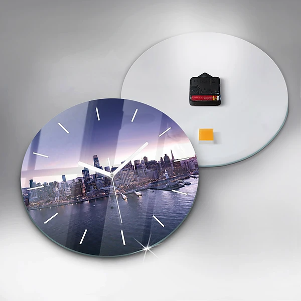 Wanduhr glas rund Ansicht von San Francisco