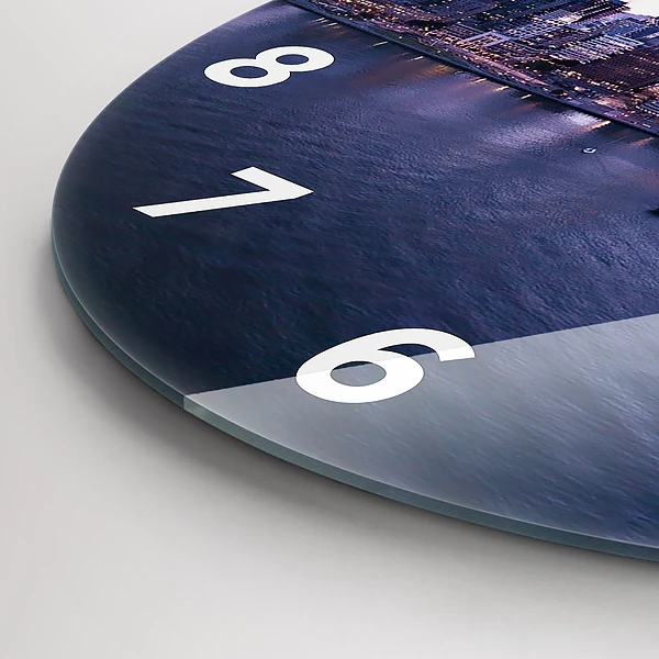 Wanduhr glas rund Ansicht von San Francisco