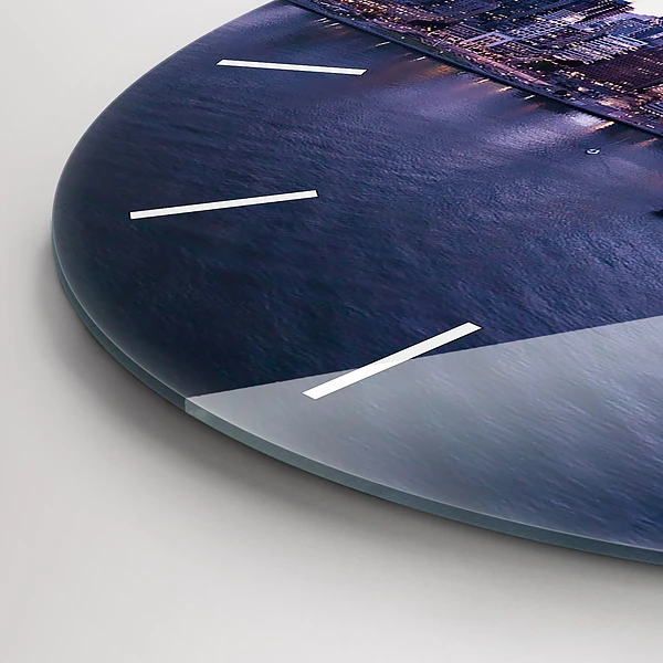 Wanduhr glas rund Ansicht von San Francisco