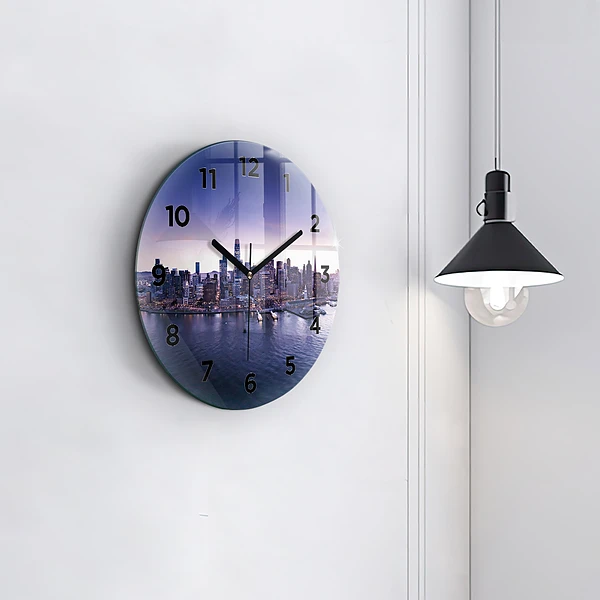 Wanduhr glas rund Ansicht von San Francisco