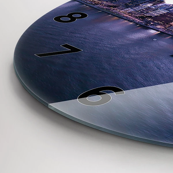 Wanduhr glas rund Ansicht von San Francisco