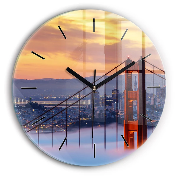 Wanduhr rund Brücke von San Francisco