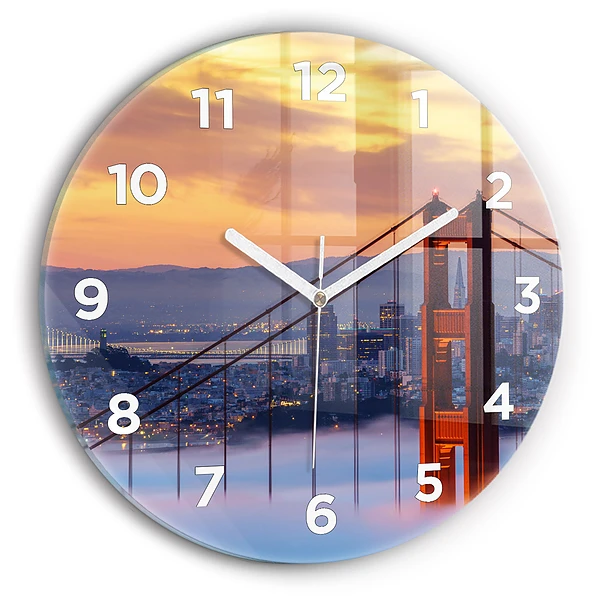 Wanduhr rund Brücke von San Francisco