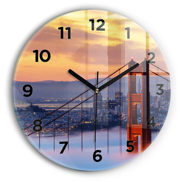 Wanduhr rund Brücke von San Francisco