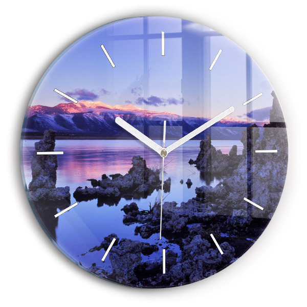 Wanduhr rund mit motiv See Kalifornien