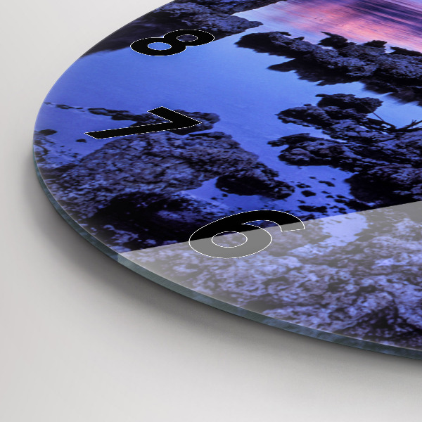 Wanduhr rund mit motiv See Kalifornien