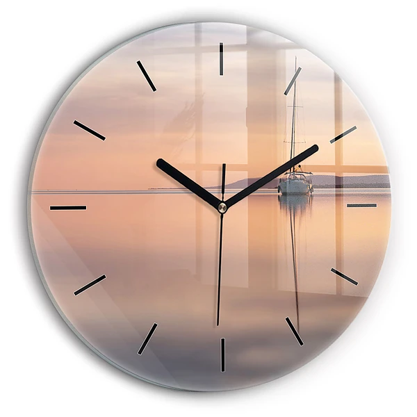 Wanduhr rund mit motiv Balaton (Plattensee) USA