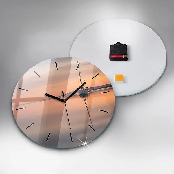 Wanduhr rund mit motiv Balaton (Plattensee) USA