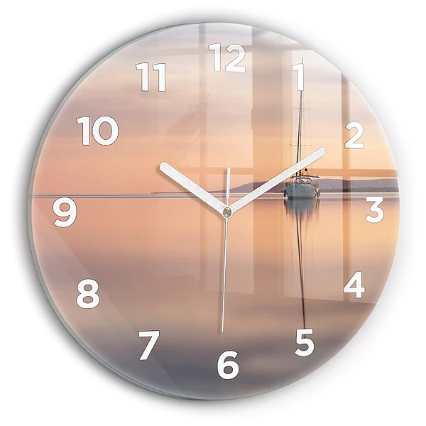 Wanduhr rund mit motiv Balaton (Plattensee) USA